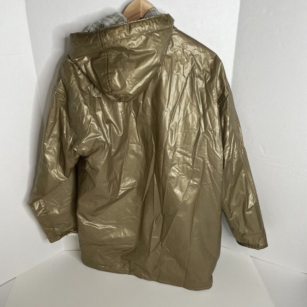 Wippette Rain Things Vintage Gold Waterproof Hooded Jacket Coat Womens Small - Picture 2 of 9